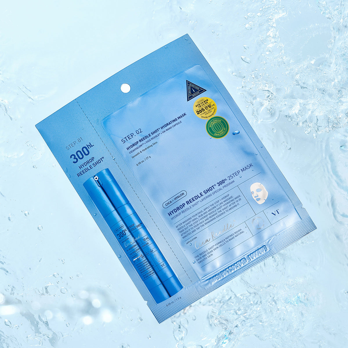[VT Cosmetics] Hydrop Reedle Shot 300hL 2Step Mask