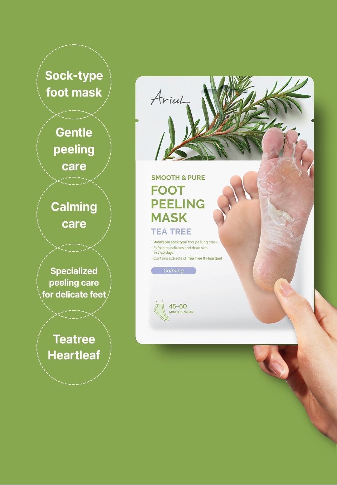 [Ariul] Smooth & Pure Foot Peeling Mask Calming (2 Pairs)